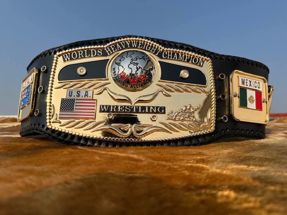 Heavyweight wrestling CNC engraved 6mm championship belt