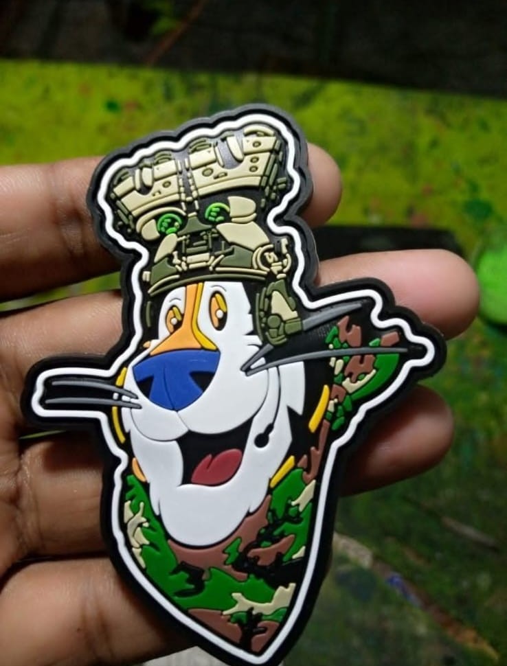 Rubber and PVC patch, logo, key chain